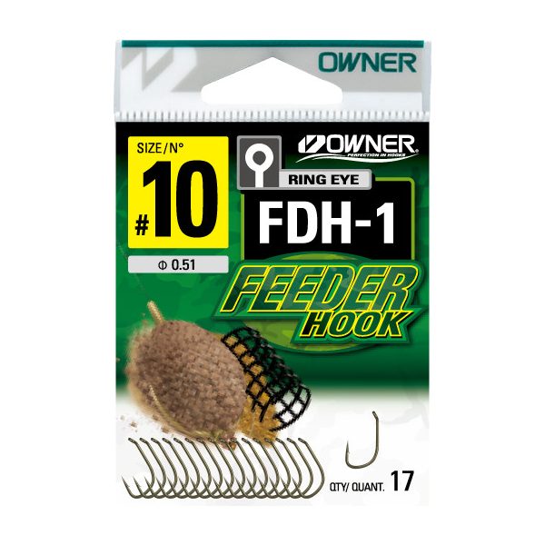Owner FDH-1 10 Háčik na feeder s očkom, s protihrotom 17ks