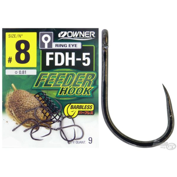 Owner FDH-5 10 Feeder háčik s očkom bez protihrotu 9ks