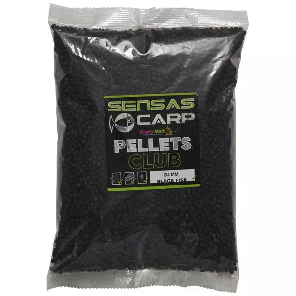 Sensas Black Fish Club Pelety 4mm Kŕmne pelety 1kg