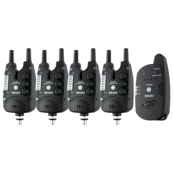 Carp Academy Mojo XTI elektronický signalizátor záberu 4+1 sada
