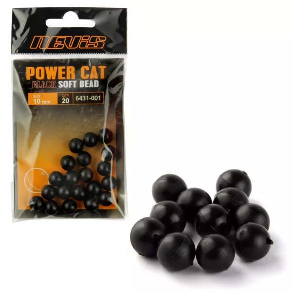 Nevis Čierna PVC Korálka na Sumce 10mm