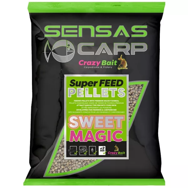 Sensas Super Feed Pellets Sweat Magic 6mm Kŕmne pelety 700gr