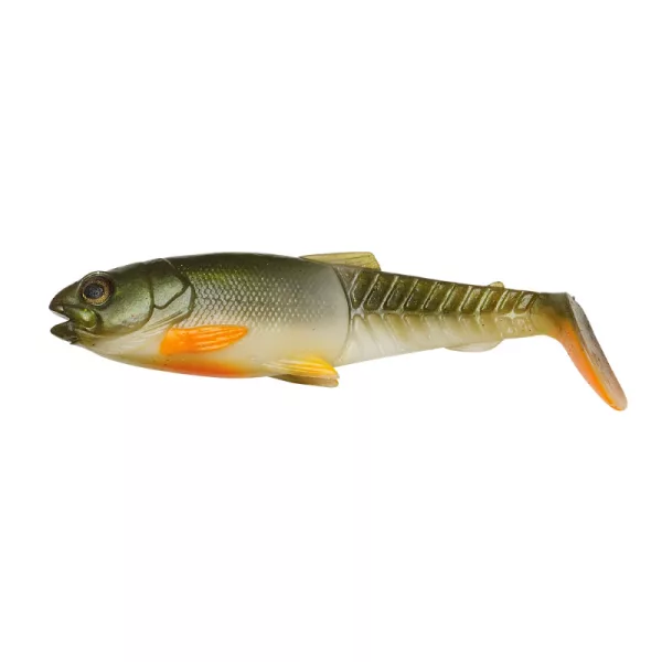Savage Gear Craft Cannibal Paddletail Plastová nástraha 10,5cm 12gr Olive pearl Hot orange