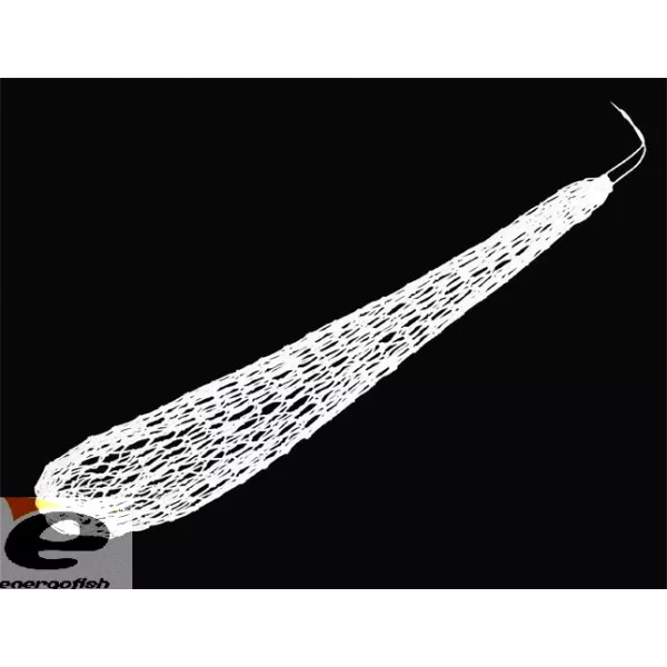 Ručne viazaný sieťovaný vezírok 120Cm. Biely