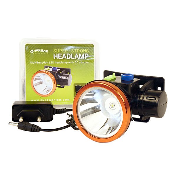 Outdoor Supervýkonná Čelovka s DC Adaptérom