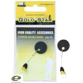 Zarážka Kamasaki dvojitá čierna/žltá M