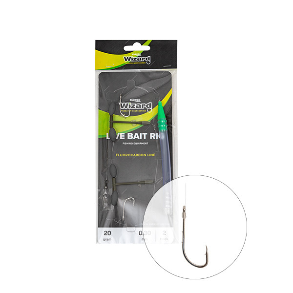Wizard LIVE BAIT RIG MEDIUM Montáž na dravé ryby