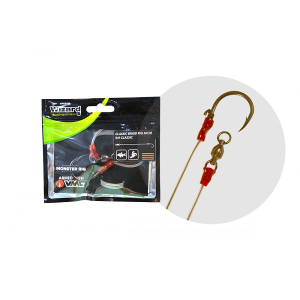 Wizard Monster Classic Braid Rig 9/0 Classic Nadväzec na sumce