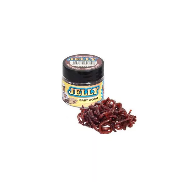 Benzar Jelly Baits Baby Worm Hnedá+Červená