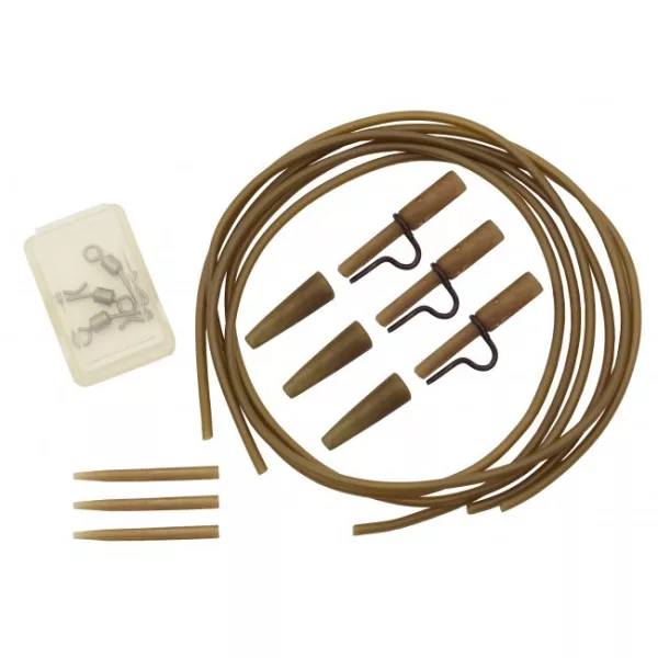 Carp Academy Kompletná koncová montáž - na mäkkej trubici Hnedá 3ks