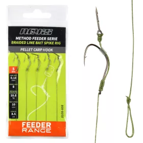   Nevis 10 Predviazaný Pletený Feederový Nadväzec s tŕňom na nástrahu 5ks