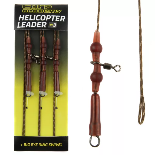 Carp Academy Kompletná Koncová Montáž na Olovenej Šnúre s Obojstranným Obojkom a Olovenou Sponou 75cm 35lb 3ks