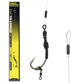   Carp Academy Spinner Rig Curved Shank Rig 6 Háčik s protihrotom a očkom na boilies spinner