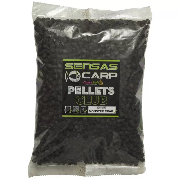 Sensas Monster Crab Club Pellets 8mm Kŕmne pelety 1kg
