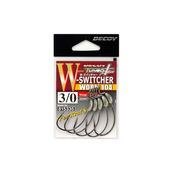 Decoy Worm 104 W Swicher #5/0 1,5gr Súlyozott Offset Horog 4db