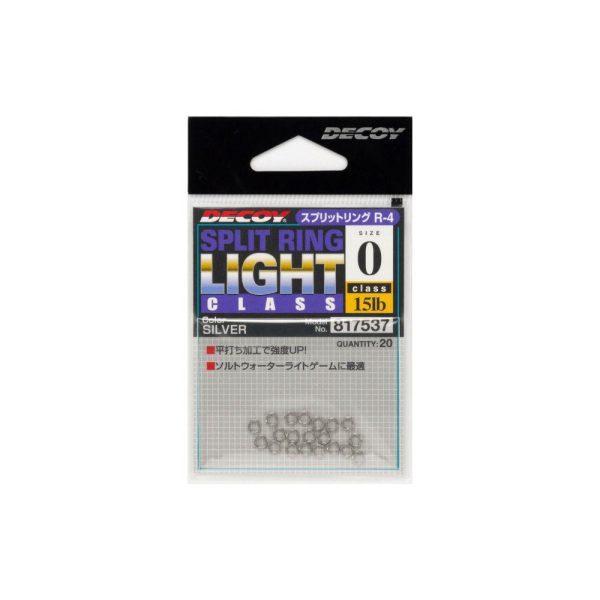 Decoy R-4 Light Class Silver 3 40lb Split Ring Kulcskarika 20db