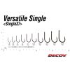 Decoy 37 Versatile Single #5/0 Füles Szakállas Egyágú Ragadozóhalas Horog 5db