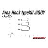 Decoy Area Jiggy Type XII AH-12 #8 Barbless Füles Szakáll Nélküli Egyágú Ragadozóhalas Horog 12db