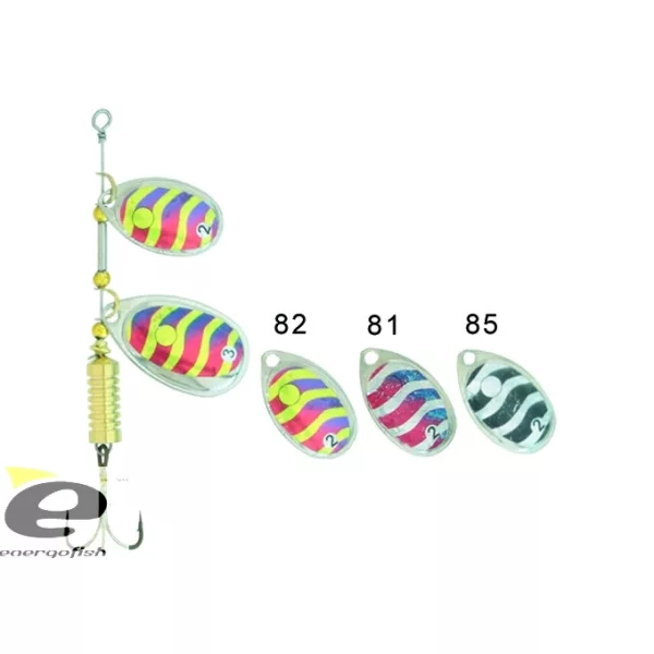 Kamasaki Stork Rotačka Červeno-Strieborná Trblietka 3 - 8gr