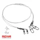 Fluorocarbonový nadväzec 2/ks 40cm/0,55mm Dravcový nadväzec