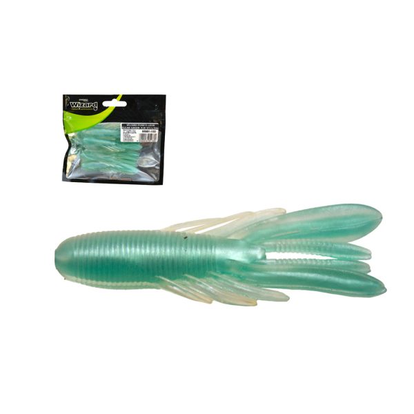 Wizard Bass Grub Clear Green 7cm Umelá larva 5ks