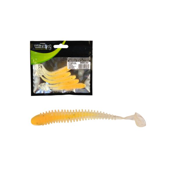 Wizard Power Minnow Orange 9cm Gumená nástraha 5ks