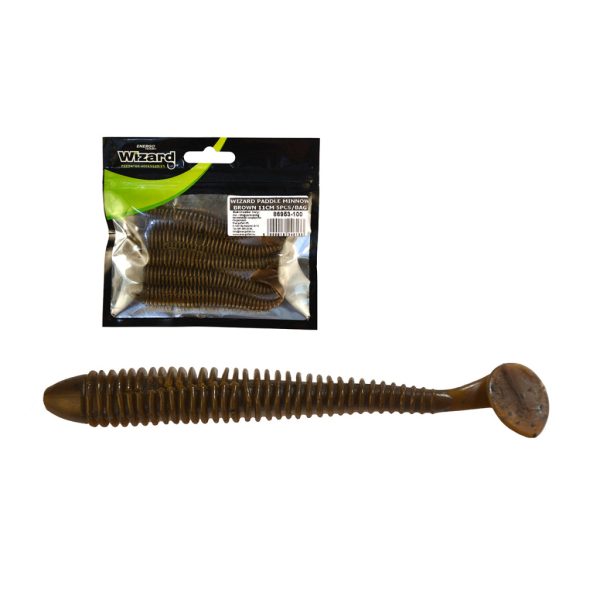 Wizard Power Minnow Brown 11cm Gumená nástraha 5ks
