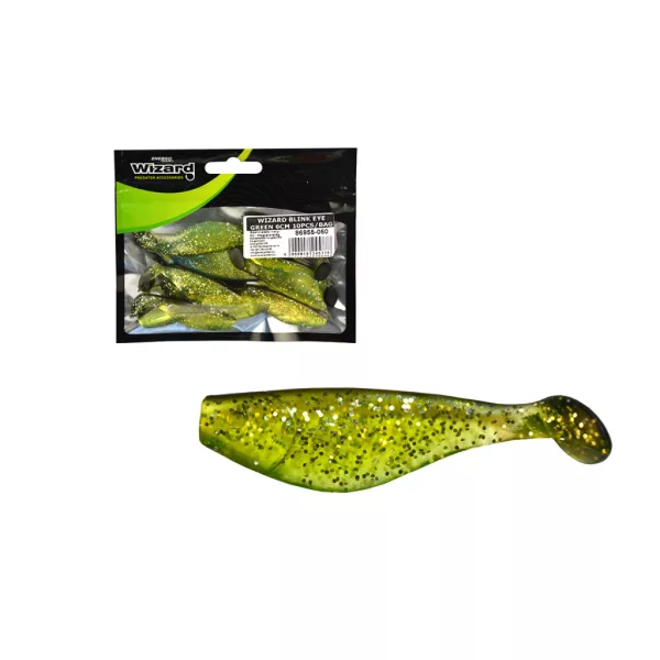 Wizard Blink Shad Green 6cm Gumená nástraha 10ks