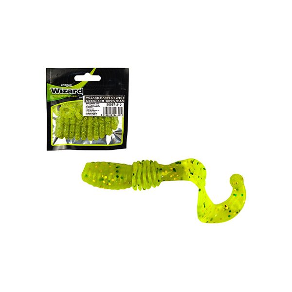 Wizard Harpex Twist Extra Green 5cm Twister 10ks