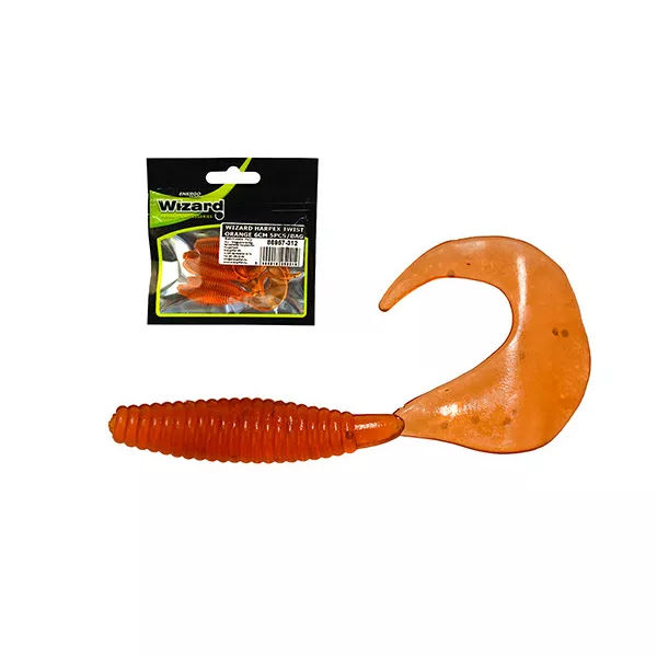 **Wizard** Harpex Twist Orange 6cm Umelá nástraha 5ks