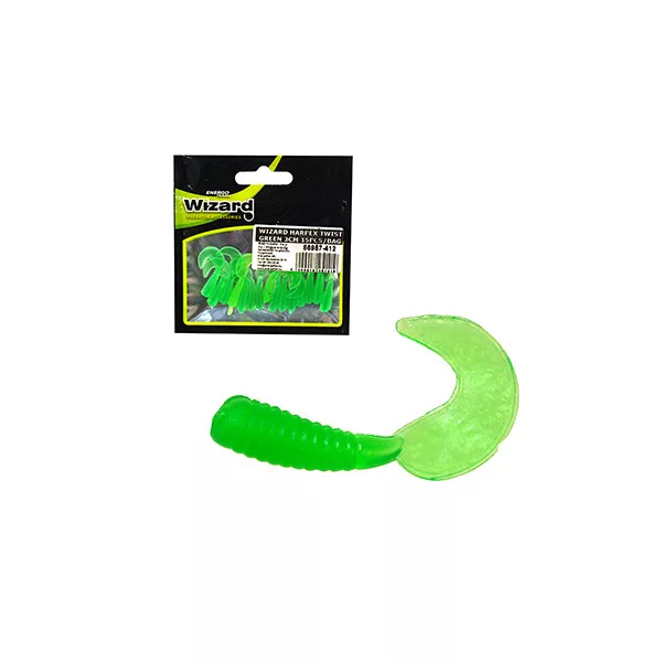Wizard Harpex Twist Green 3cm Umelá nástraha 15ks