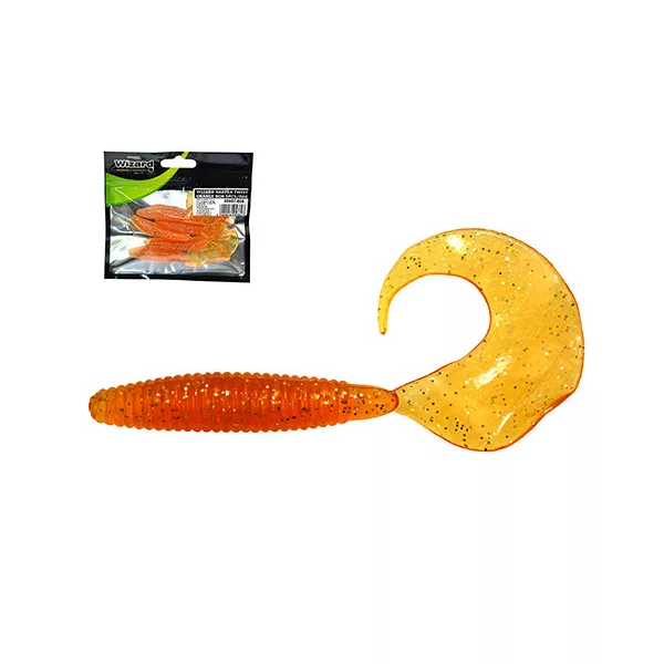 Wizard Harpex Twist Orange 9cm Umelá nástraha 5ks
