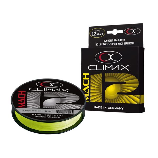 Climax Mach X12 Fluo Yellow 135m 0,23mm 14,9kg Fonott Főzsinór