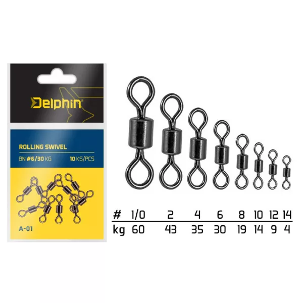 Delphin Rolling Swivel A-01/10ks BN/10