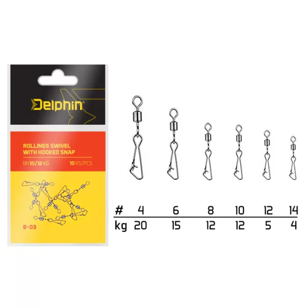 Delphin Obratlík s Hooked snap BN/14