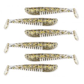   Nevis Impulse Shad 6,3cm 1,77gr 6ks/bal Zlatá Trblietka Plastová nástraha