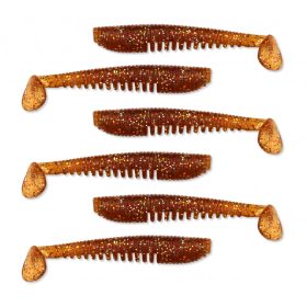   Nevis Impulse Shad 6,3cm 1,77gr 6ks/bal Hnedá Trblietka Plastová nástraha