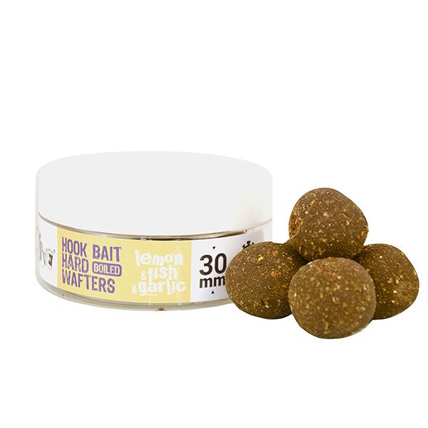 The Big One Hook Bait Hard Wafters Boilie Citrón-Ryba-Cesnak 30mm Varené Nástrahové Boilies 150gr