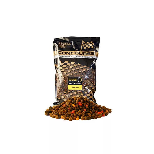 Benzár Concourse Twister Pellet Mix Chili-Squid Čili-Sépiová Peleta na kŕmenie 800gr