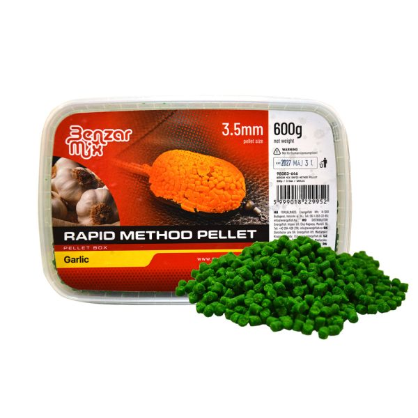 Benzár Mix Rapid Method Pellet 3,5mm Cesnakové pelety Box 600gr