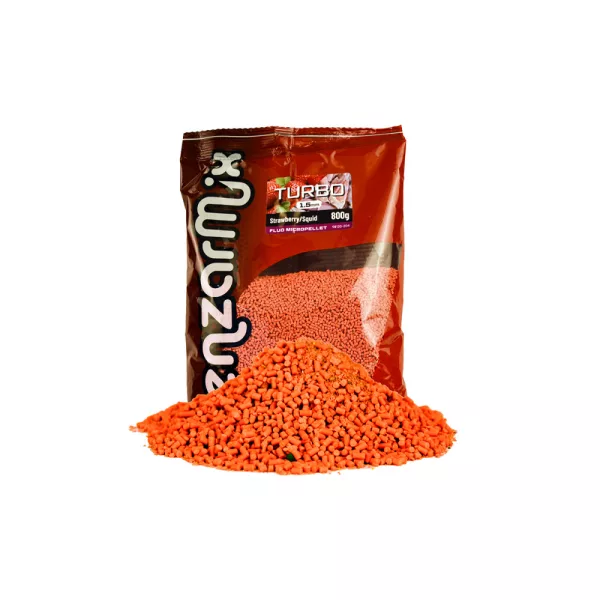 Benzár Mix Fluo Turbo Pellet Jahoda-chobotnica 1,5mm 800g