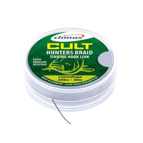   Climax Cult Carp Huntersbraid Sinking Hooklink 20m 45lb Camouflage Fonott Előkezsinór