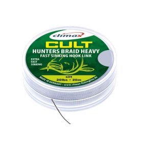   Climax Cult Carp Huntersbraid Heavy Sinking Hooklink 20m 20lb Weed Green Fonott Előkezsinór