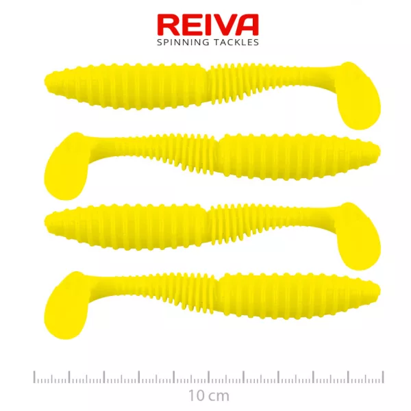 Reiva Zander Power Shad 10cm 7,05g 4ks/bal (Citrónovo žltá) Plastová nástraha