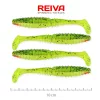 Reiva Zander Power Shad 10cm 7,05g 4ks/bal (Zeleno-Oranžová Trblietka) Plastová nástraha