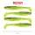 Reiva Zander Power Shad 10cm 7,05g 4ks/bal (Zeleno-Oranžová Trblietka) Plastová nástraha