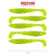 Reiva Zander Power Shad 8cm 3,18g 5ks/bal (Fluo Zelená Trblietka II.) Plastová nástraha