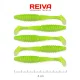Reiva Zander Power Shad 8cm 3,18g 5ks/bal (Fluo Zelená Trblietka I.) Plastová nástraha
