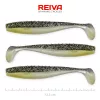 Reiva Flat Minnow shad 12,5cm 3ks/bal (Čierno-strieborný trblietavý) Plastová nástraha