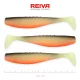Reiva Flat Minnow shad 12,5cm 3ks/bal (Čierno-bielo-oranžový) Plastová nástraha